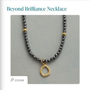 Sundance Hematite 14k gold with Diamonds 18” necklace
